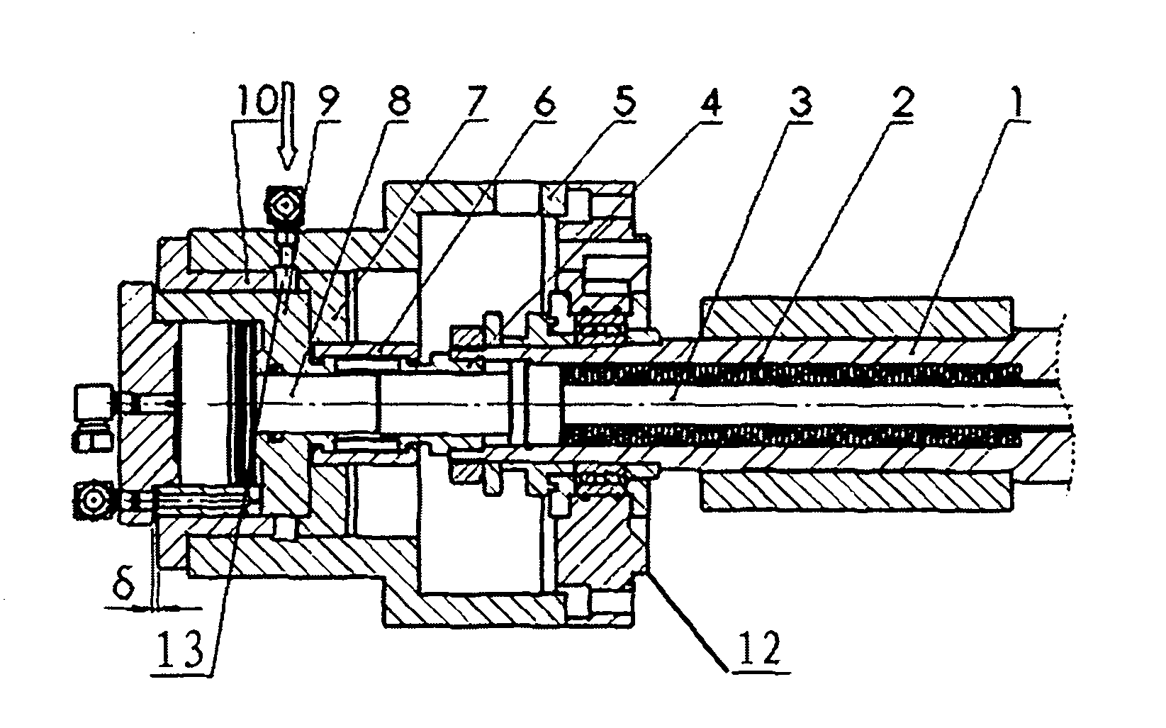 Power device for automatic chuck of lathe