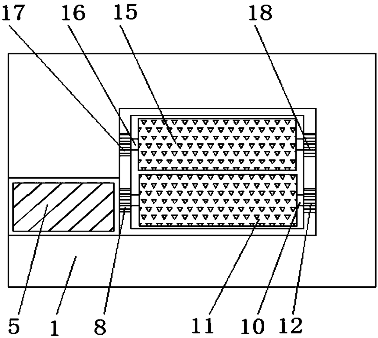 Office garbage crushing treatment device