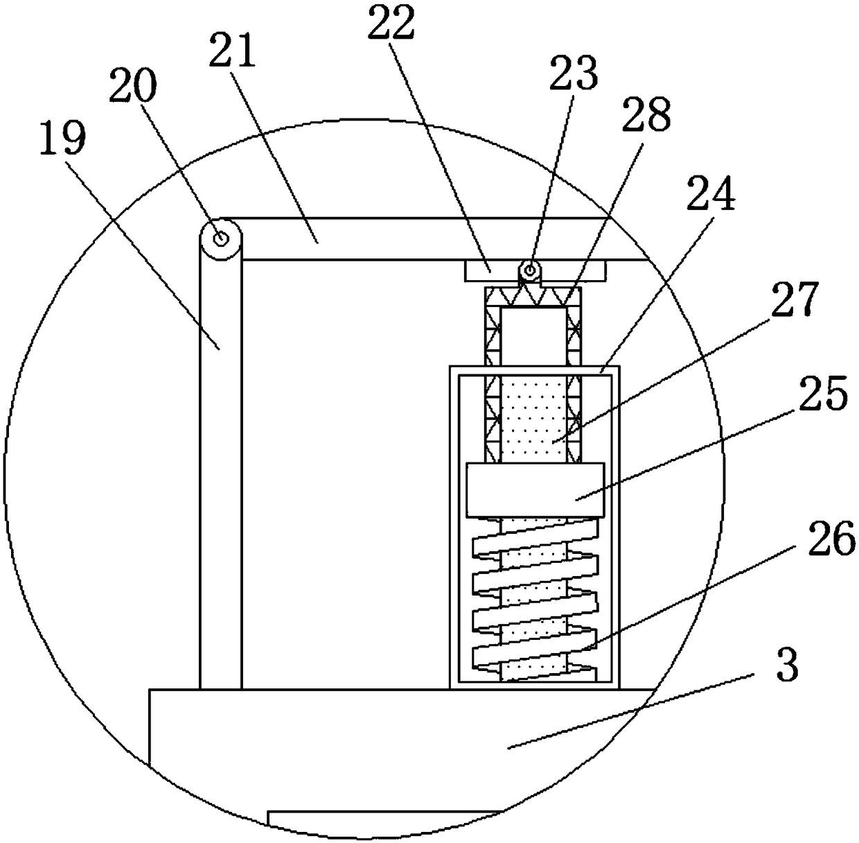 Office garbage crushing treatment device