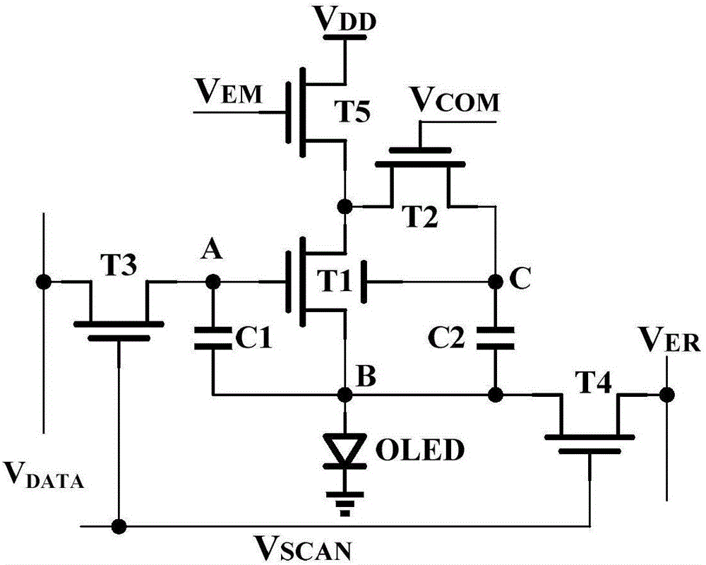 Pixel circuit based on double-gate transistor and drive method thereof