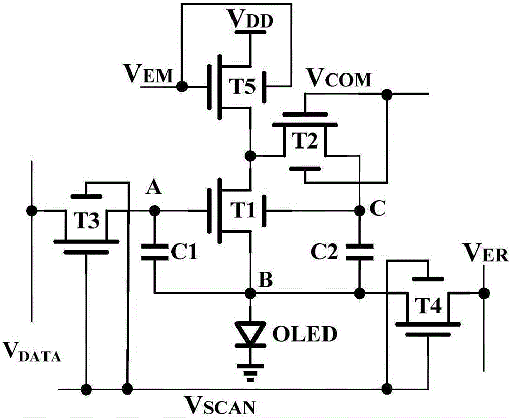 Pixel circuit based on double-gate transistor and drive method thereof