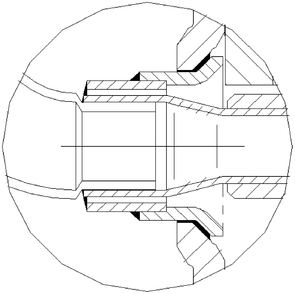 Vacuum wrapping and partitioning compressor and air conditioner