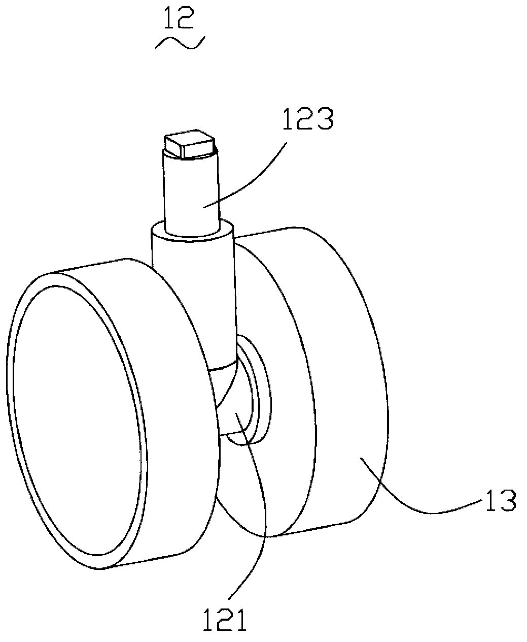 Steering mechanism, omnidirectional traveling chassis and trolley