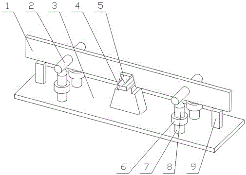 Ultra-large knife-edge torque standard machine force arm beam micro-jacking device