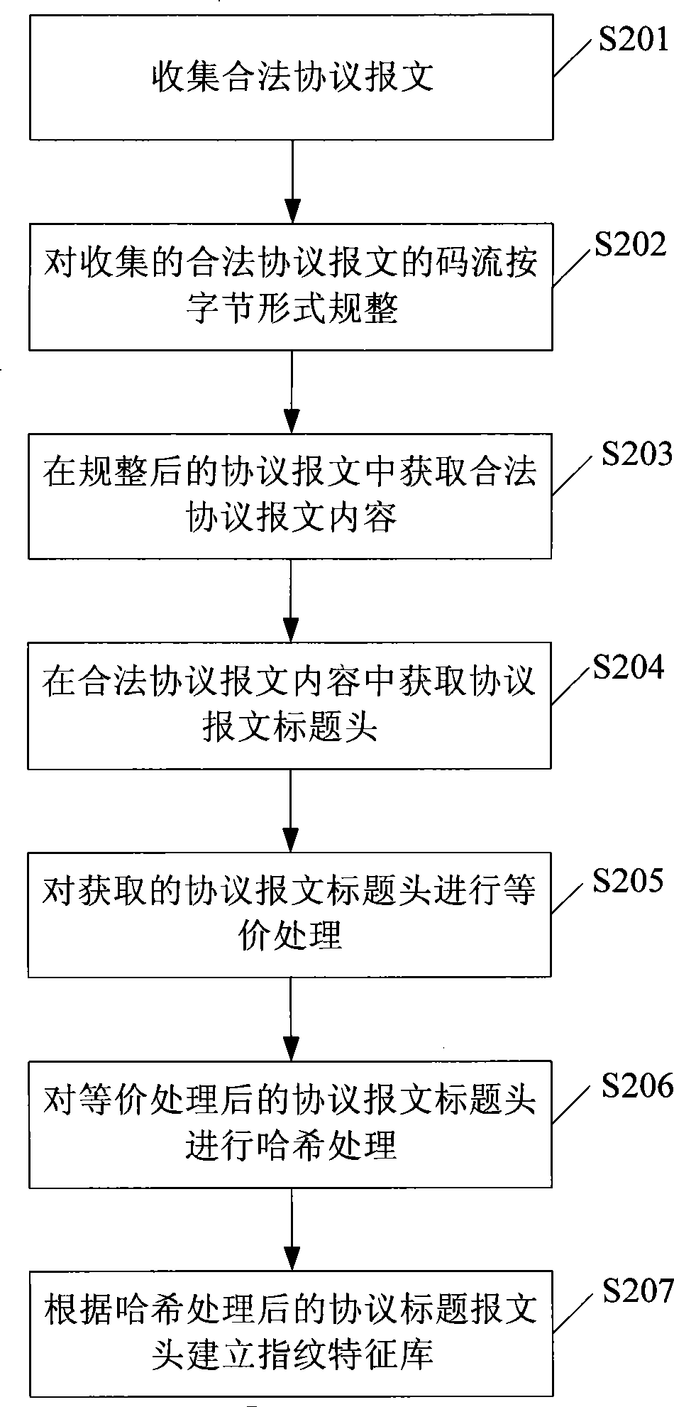 Protocol packet detecting method, system and equipment