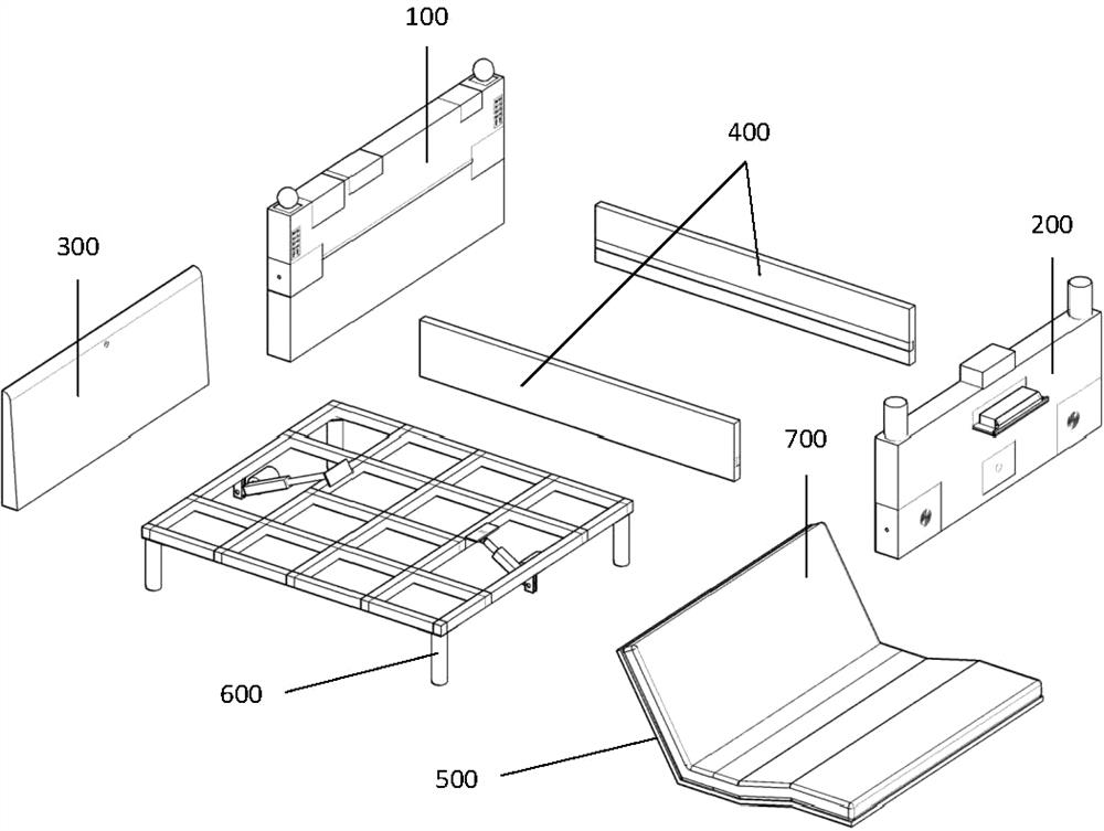 Cloud technology intelligent multimedia audio-video game entertainment bed