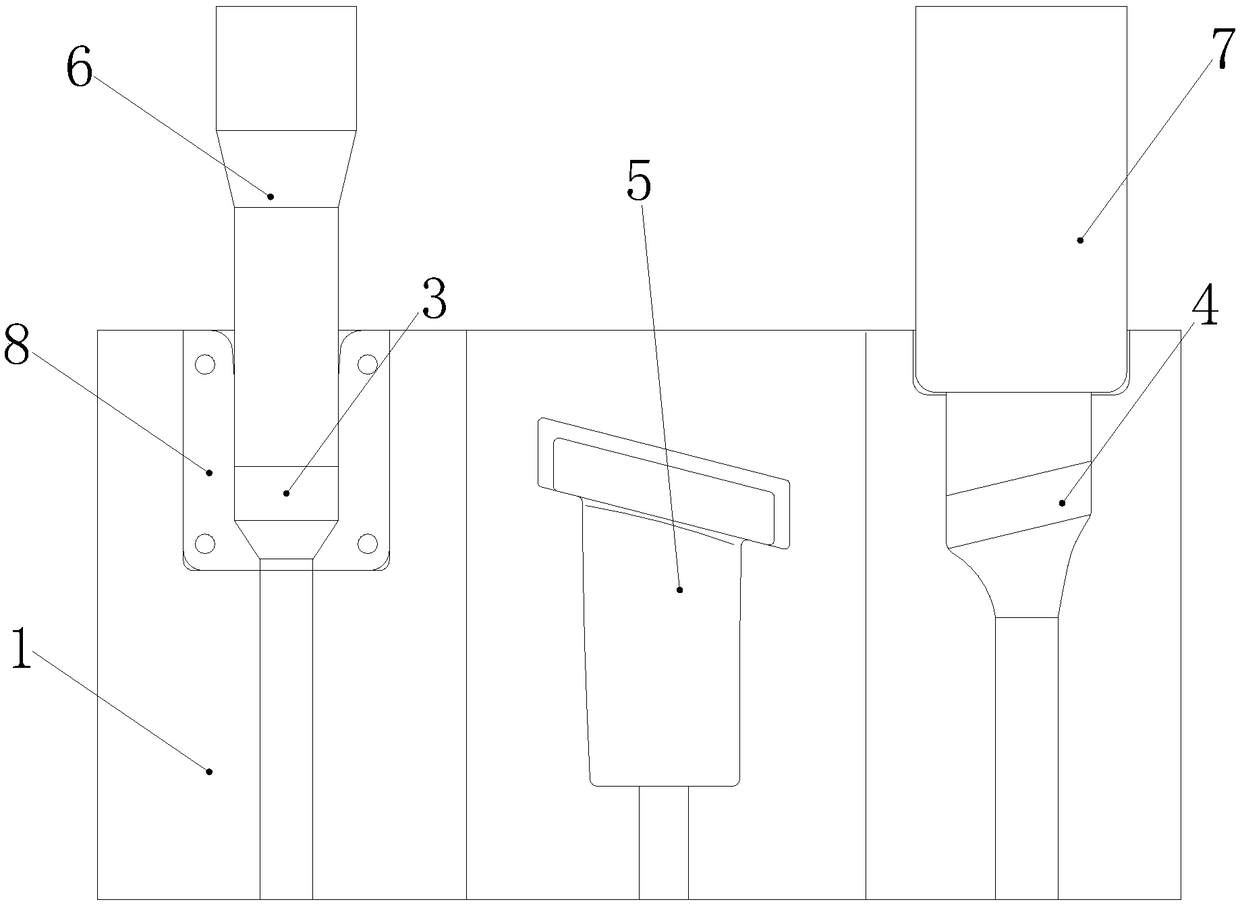 Aviation engine blade forging method and die