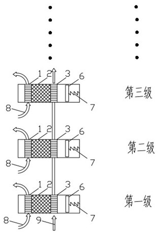 Thermoacoustic system capable of gradually recovering LNG (liquefied natural gas) cold energy