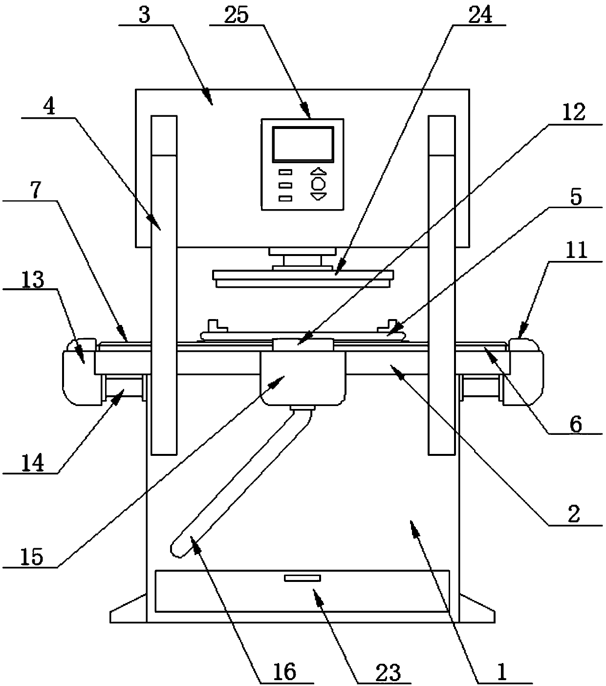 Brake pad machining grinding machine capable of removing chippings conveniently