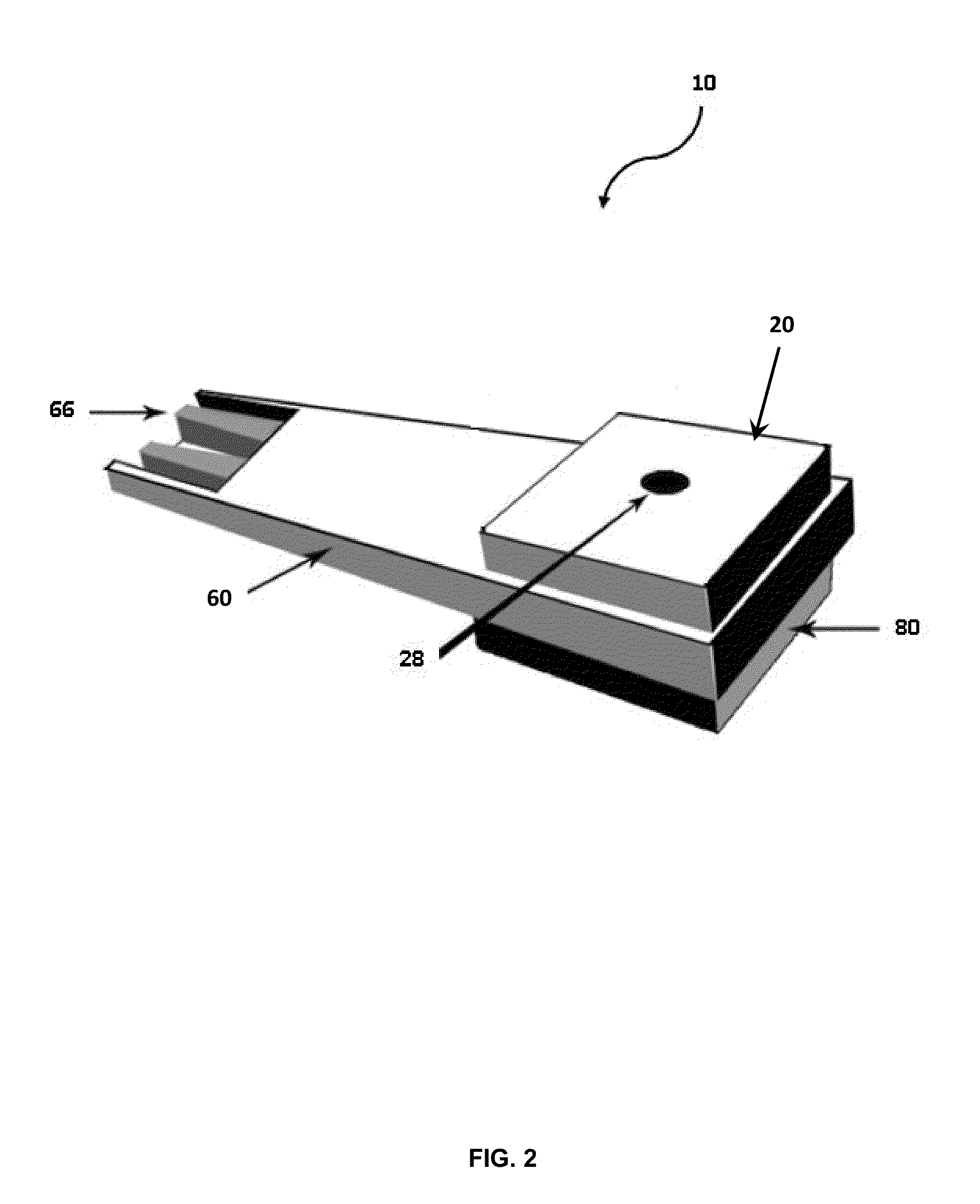 Integrated needle and test strip assembly and method of use