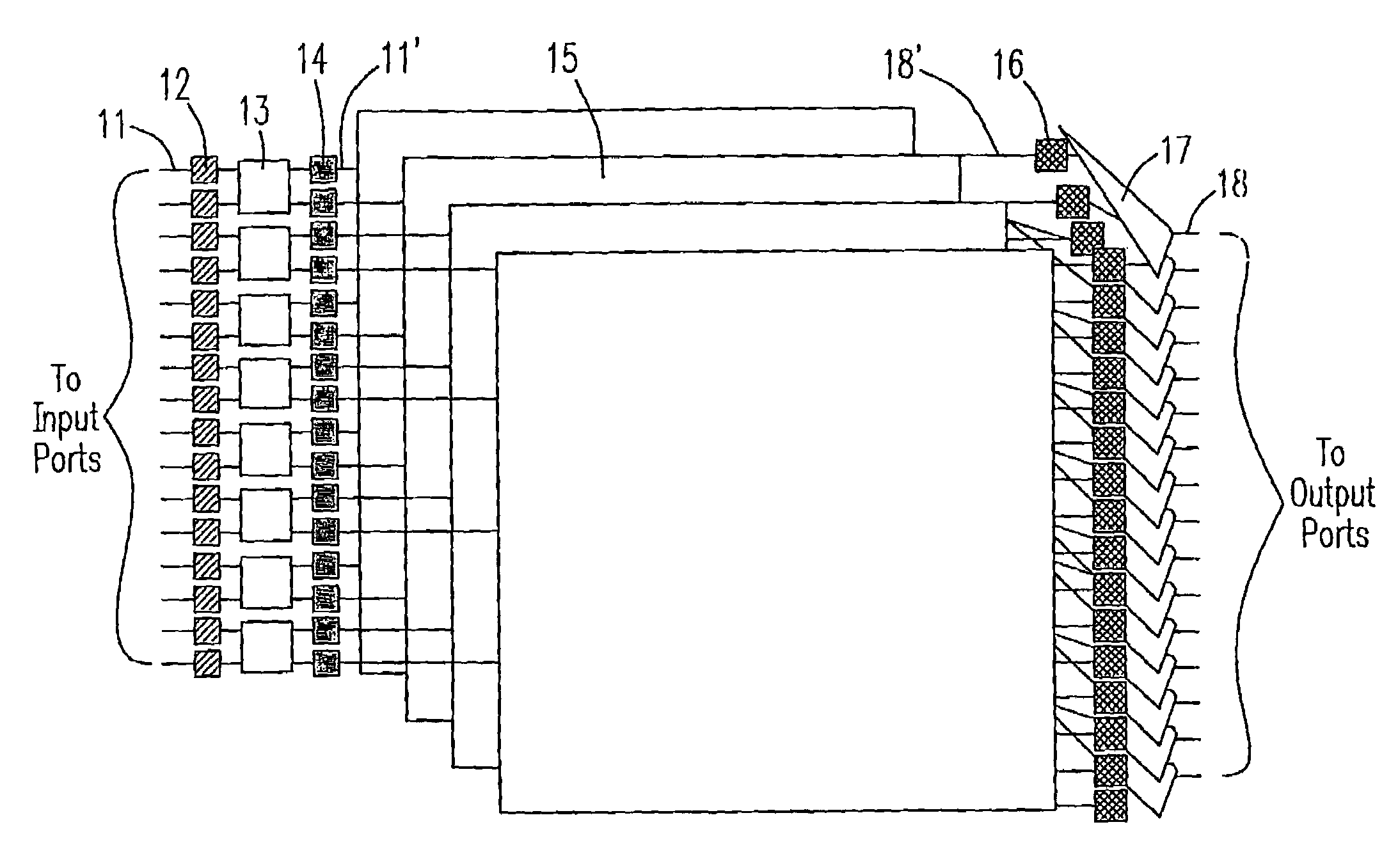 Self-routing data switching system