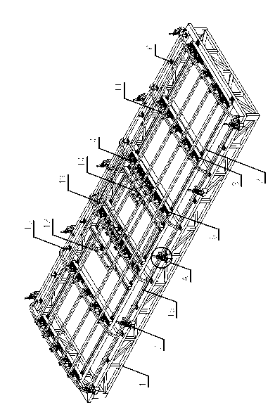 Welding mould of top frame of passenger car