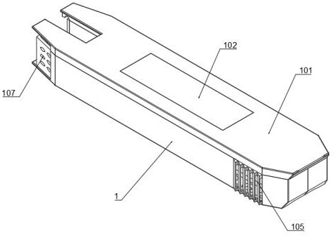 Electric vehicle electronic wire harness gathering and battery heat dissipation storage structure