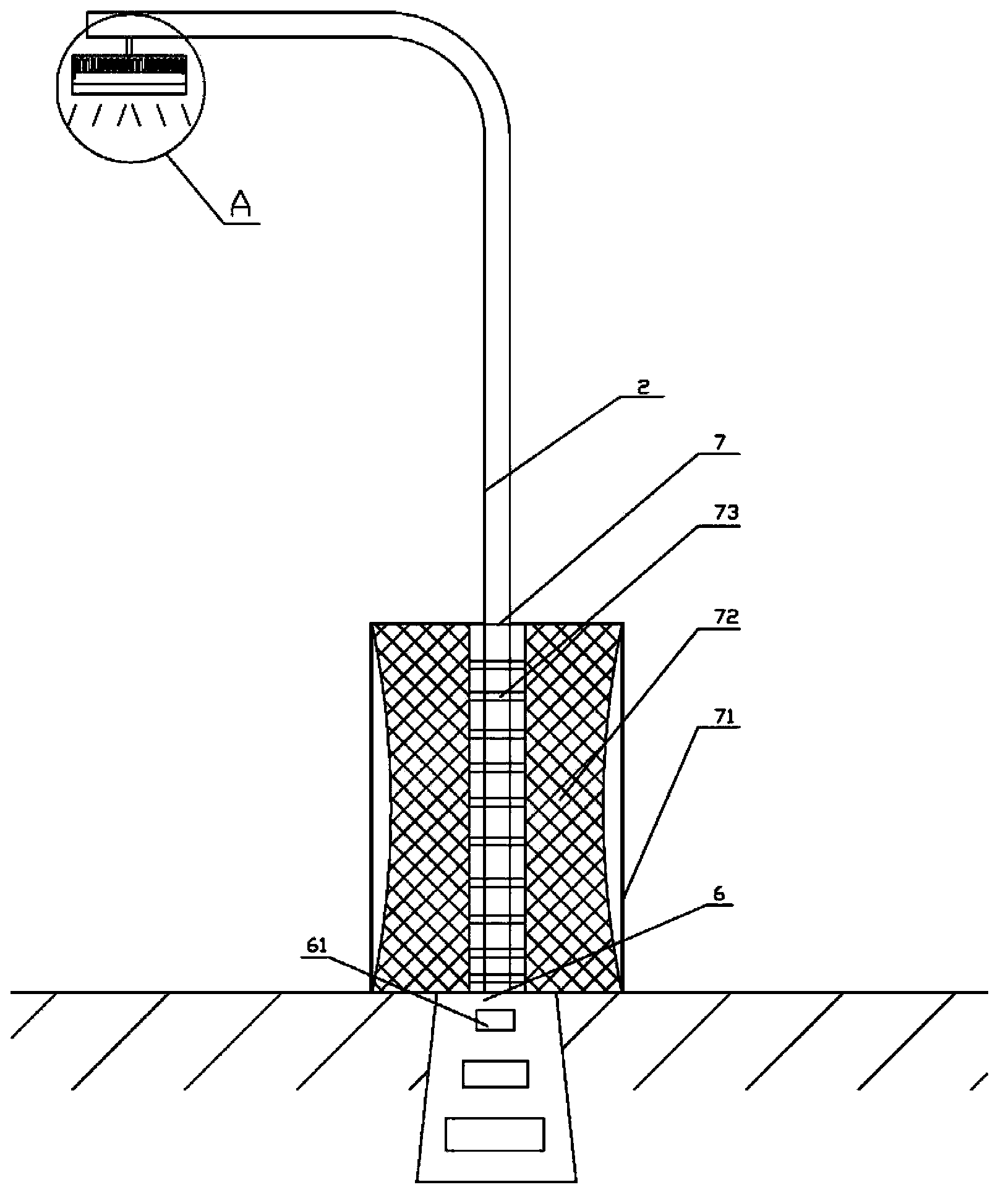 Radiating reinforced buffer street lamp