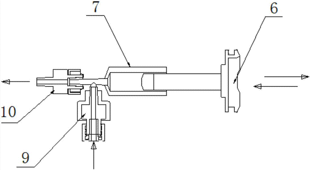 Double-valve connecting rod handle pulse thrombolytic catheter post-push syringe