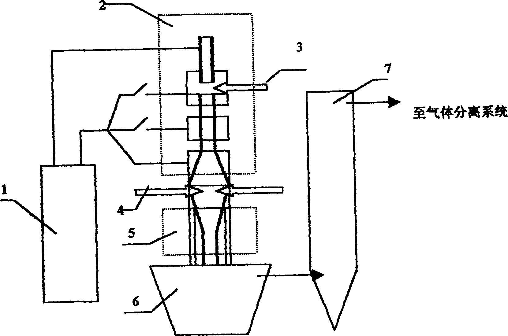 Method for preparing acetylene by hot plasma cracking methane containing gas