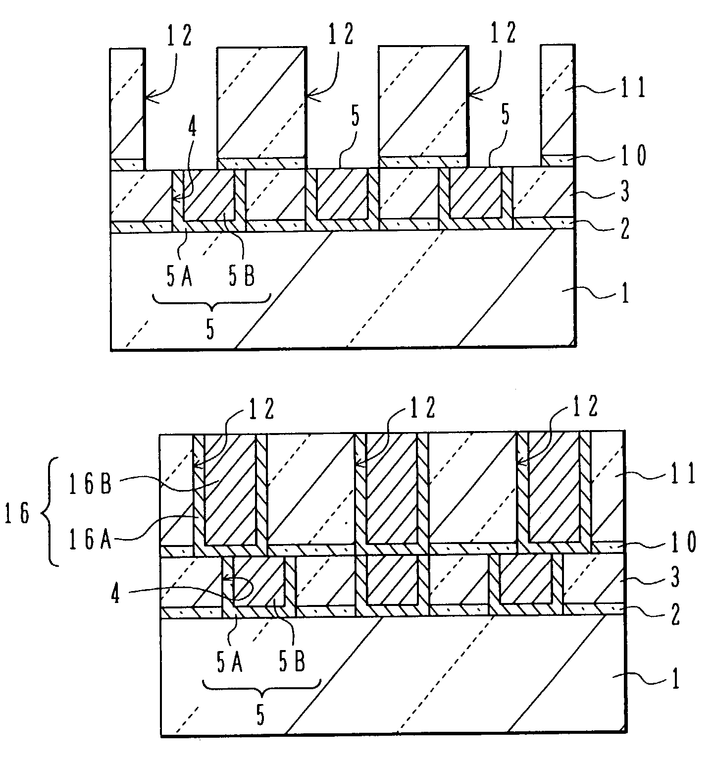 Semiconductor device manufacturing method capable of reliable inspection for hole opening and semiconductor devices manufactured by method