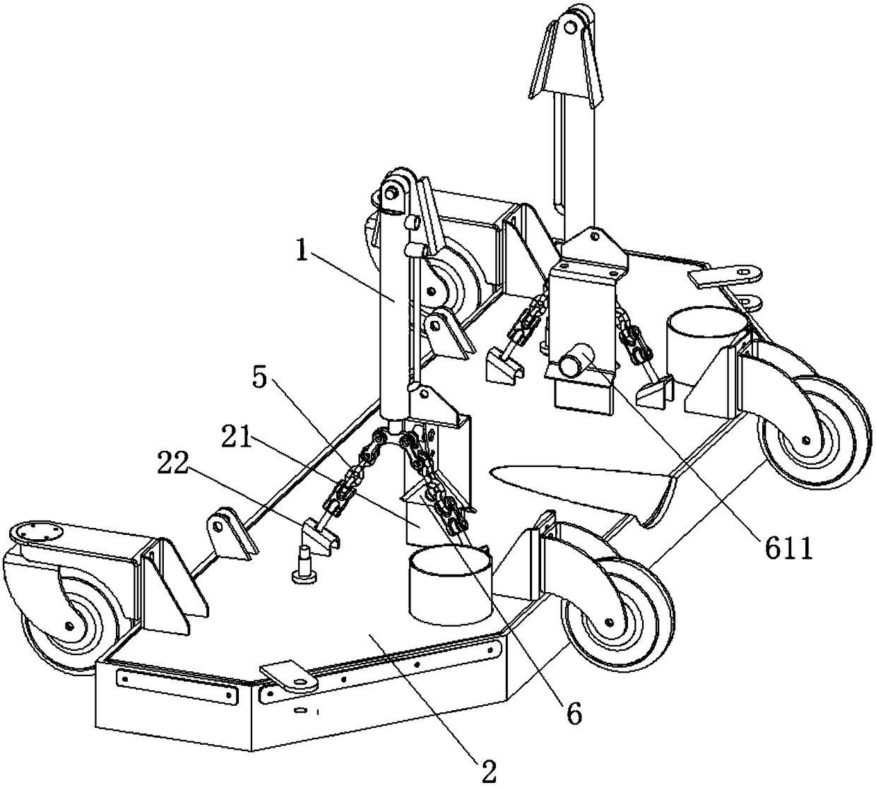 A liftable suction cup mechanism for a vacuum cleaner