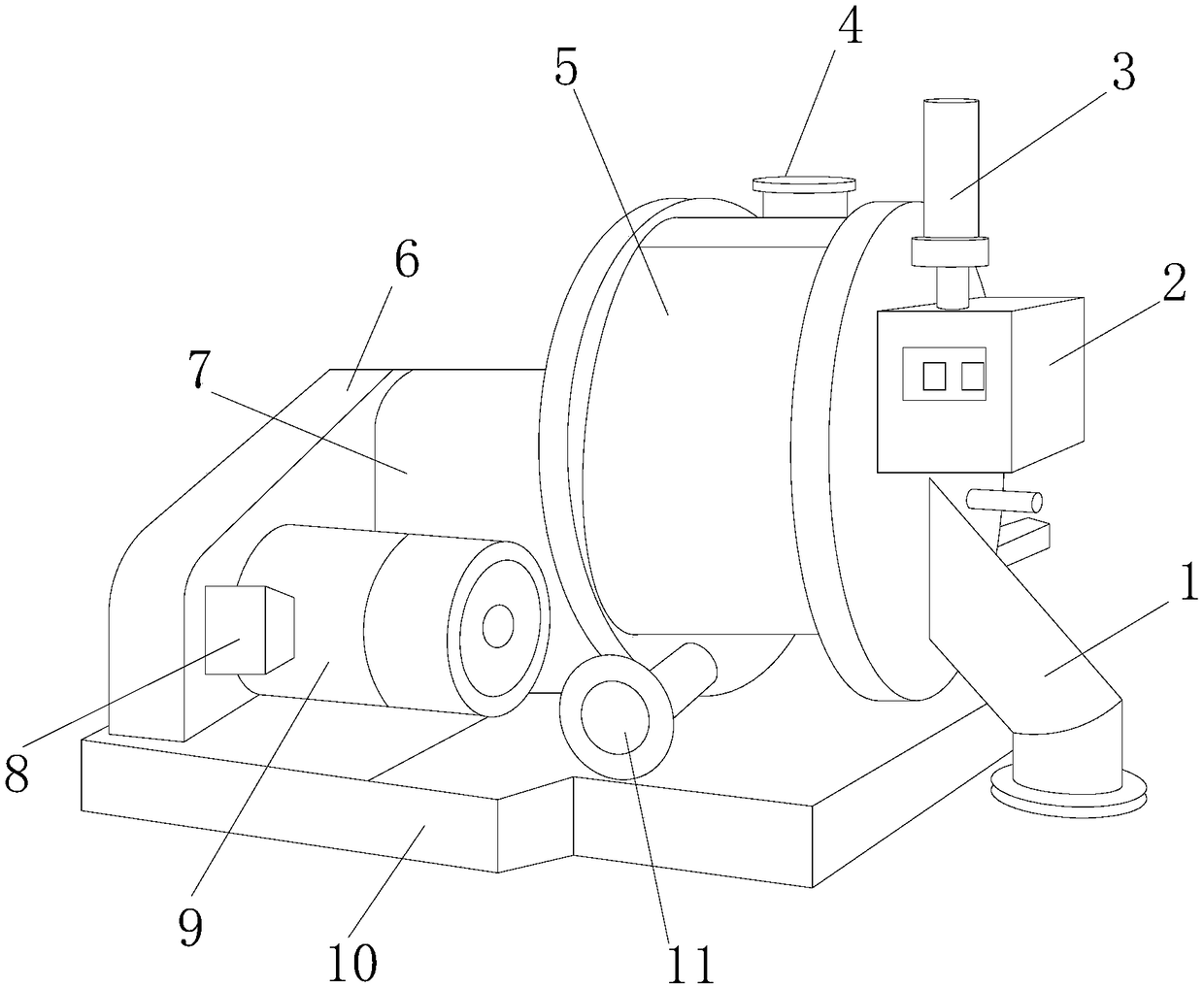 Novel filter type centrifugal machine for producing water-based environment-friendly paint aggregate