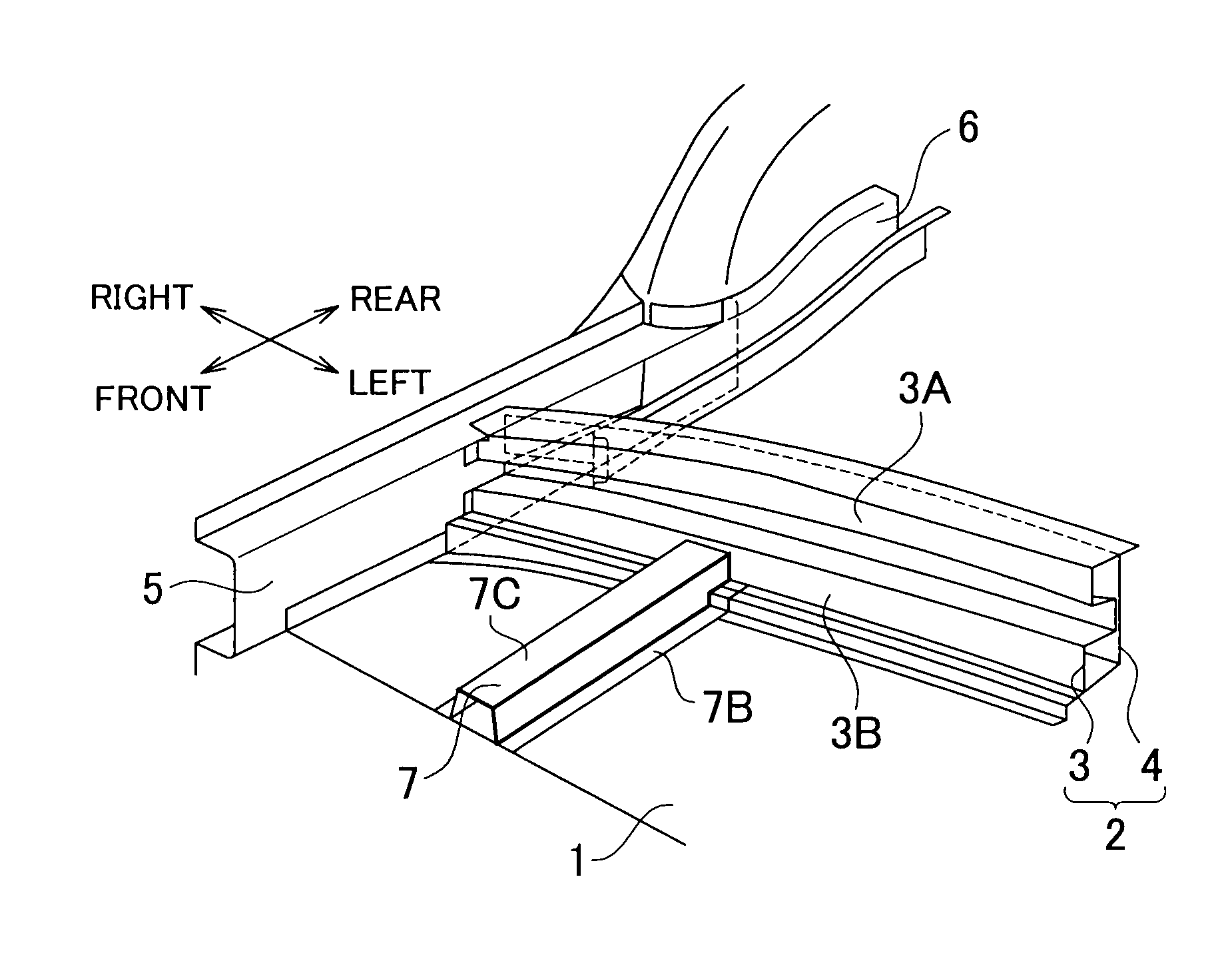 Vehicle lower body structure