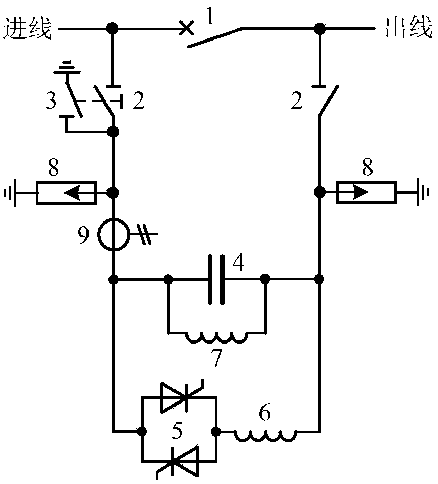 Series capacitor compensation device for power distribution network