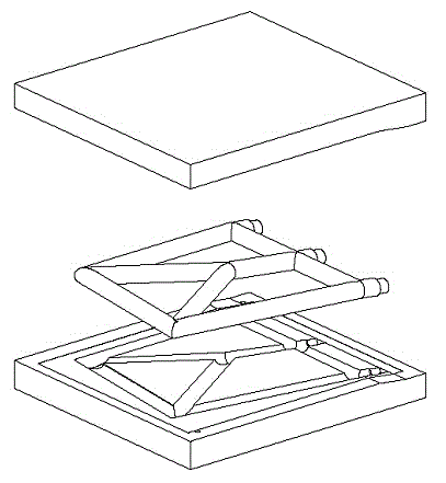 Carbon fiber opening fixture frame and preparation method thereof