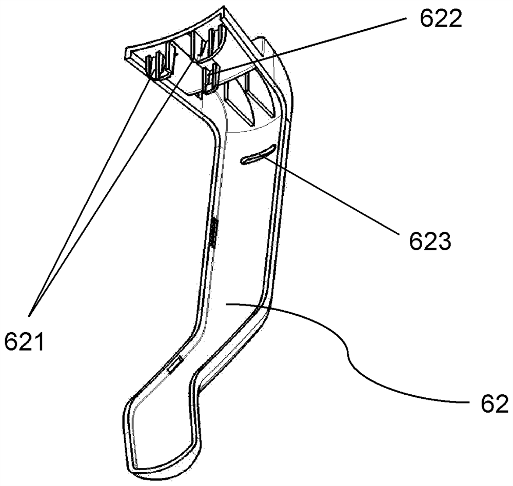 Container with handle for kitchen appliance