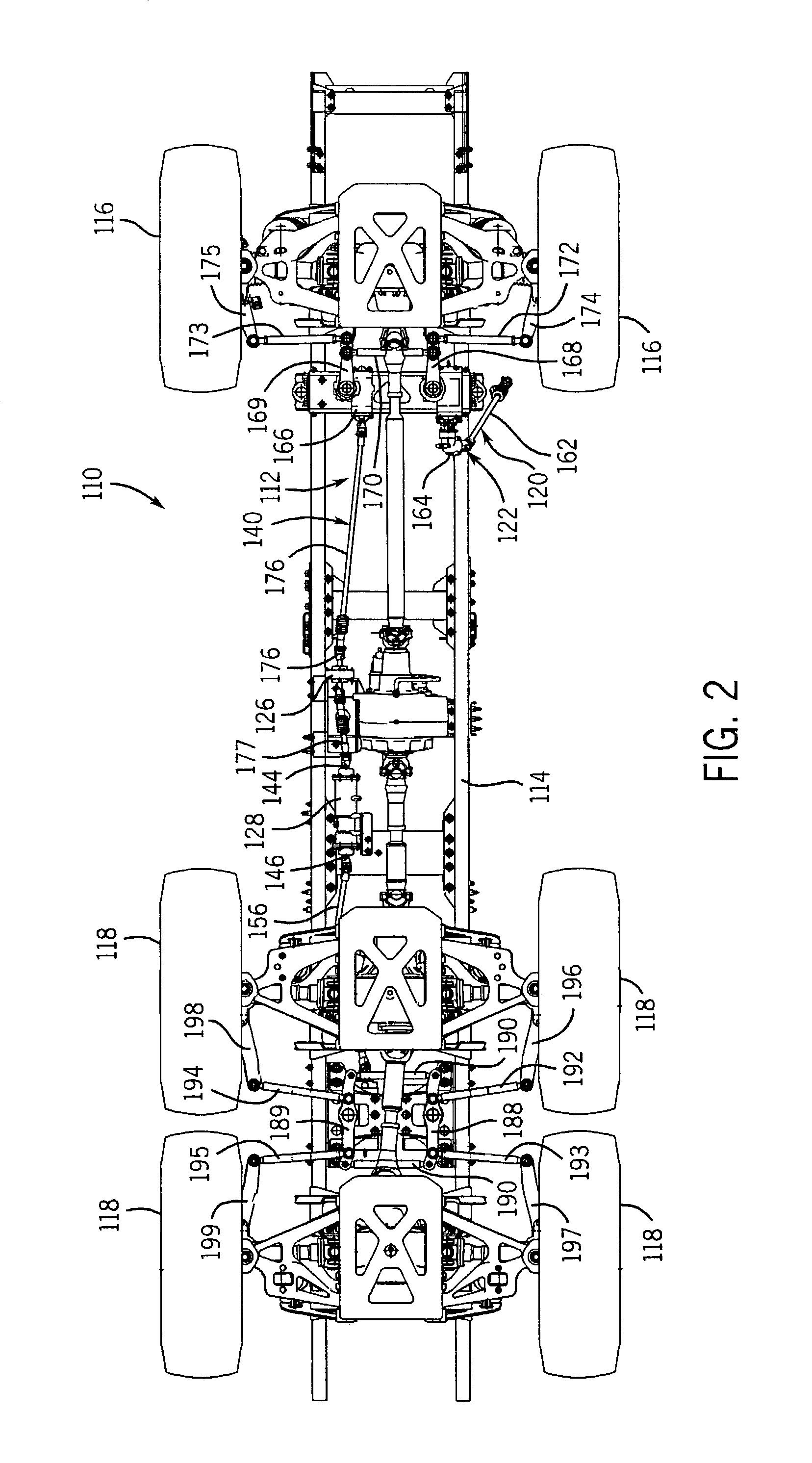 Vehicle steering system having a rear steering control mechanism