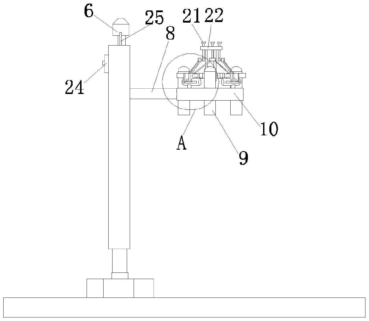 High school bioexperiment test tube cleaning and clamping device