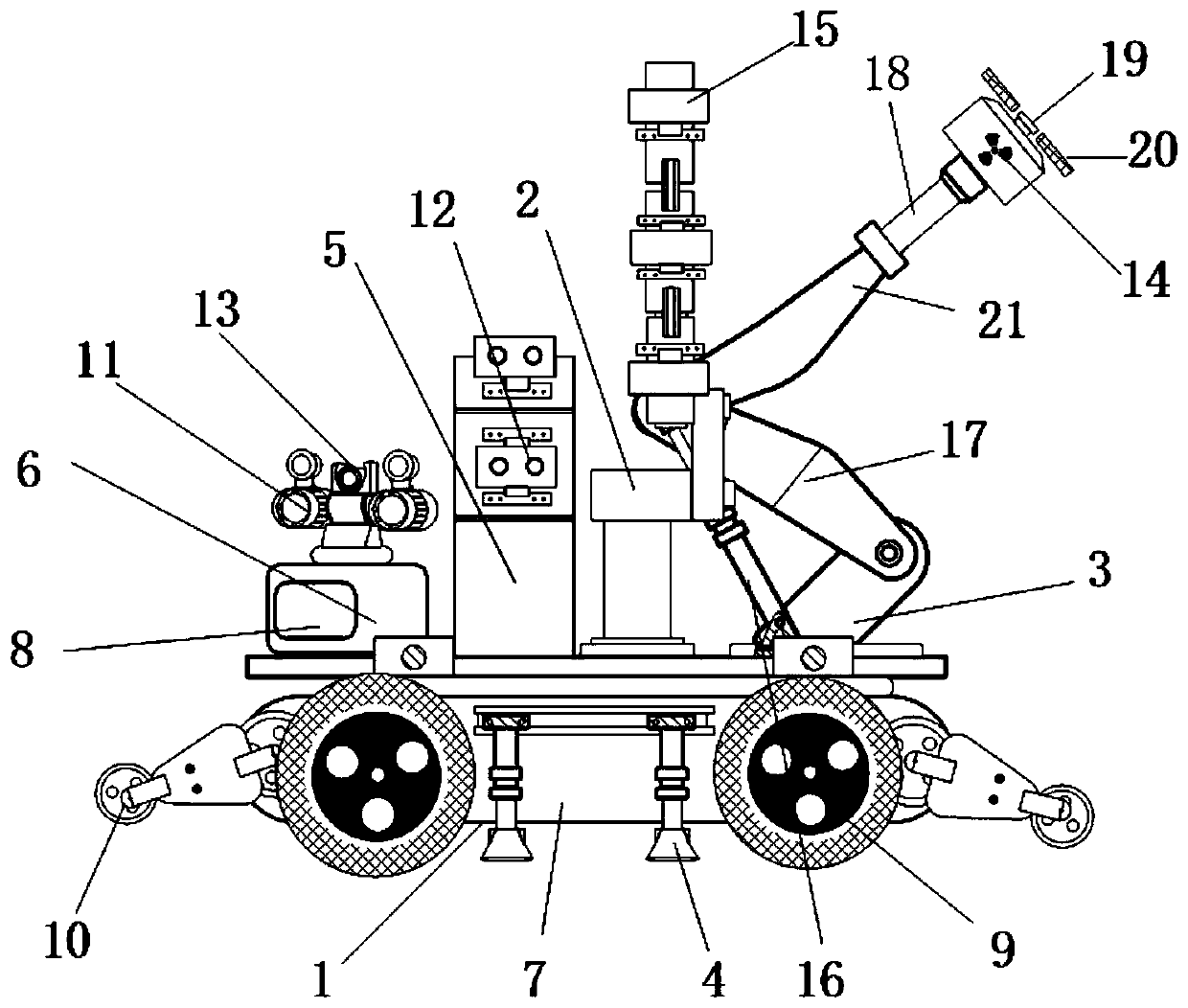 Multi-arm robot for detection and disease screening of tunnel lining in operational period