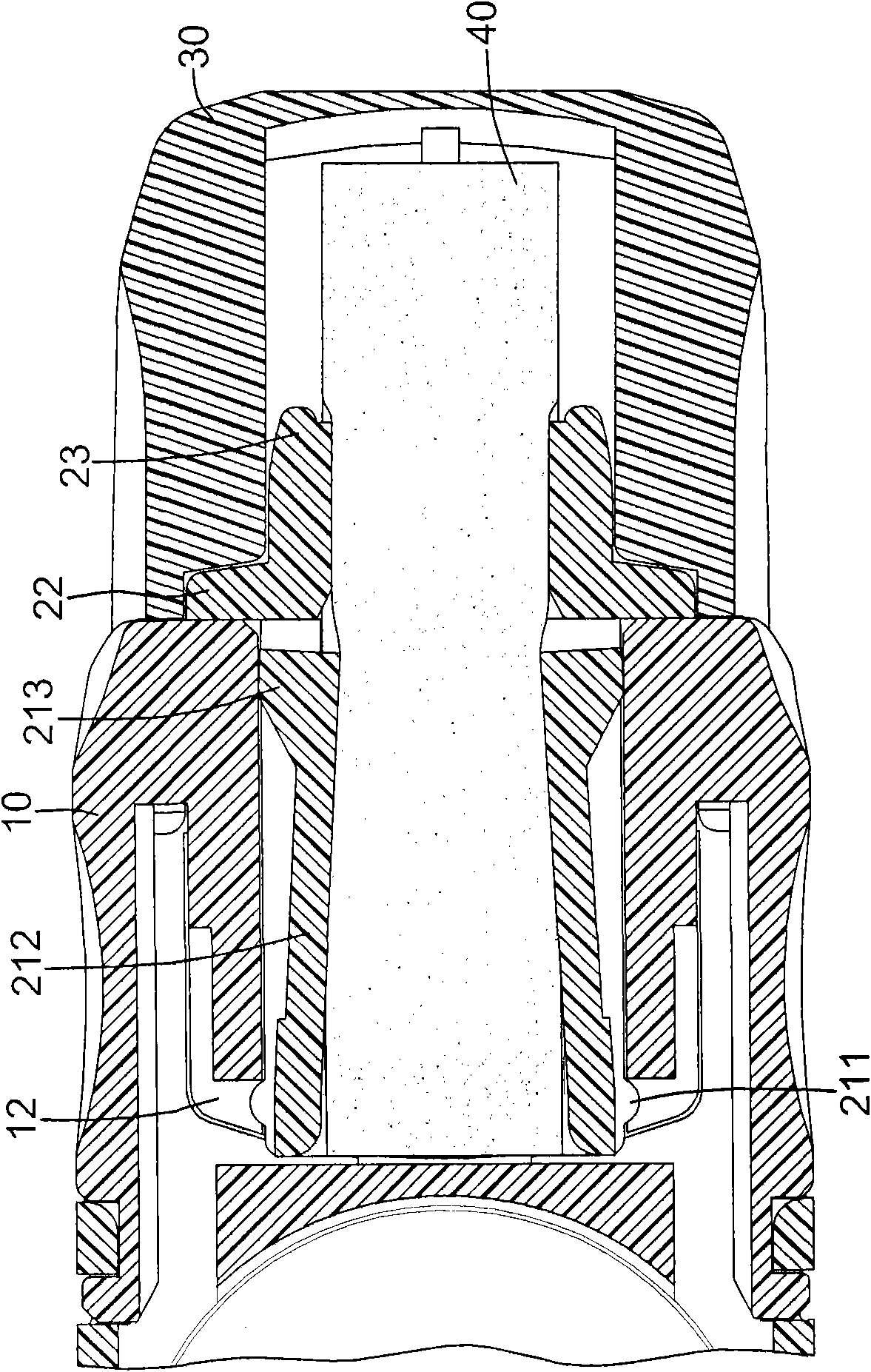 Stationery with eraser fixing device