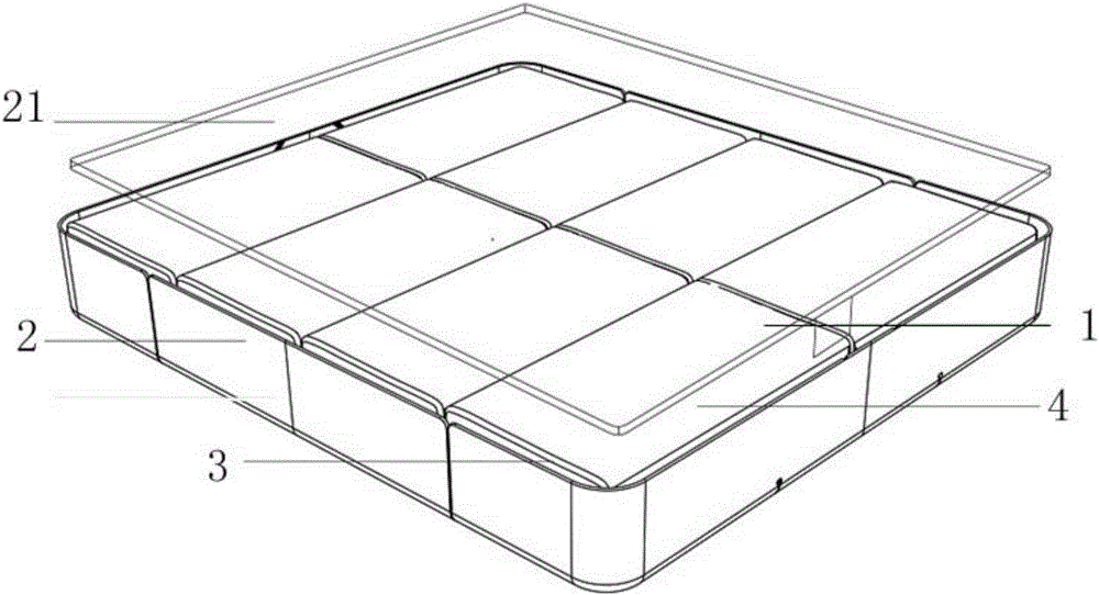 Movable modularization distributed folding mattress