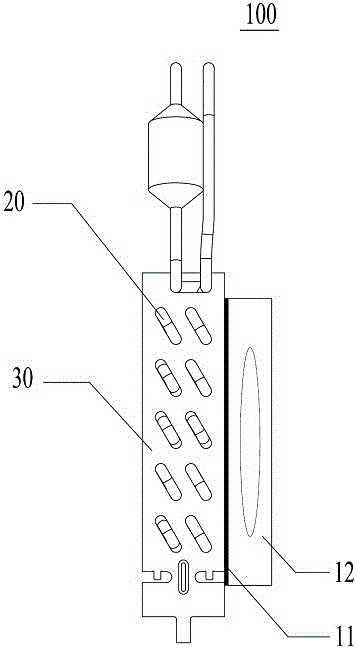 Evaporator defrosting device and evaporator having the same