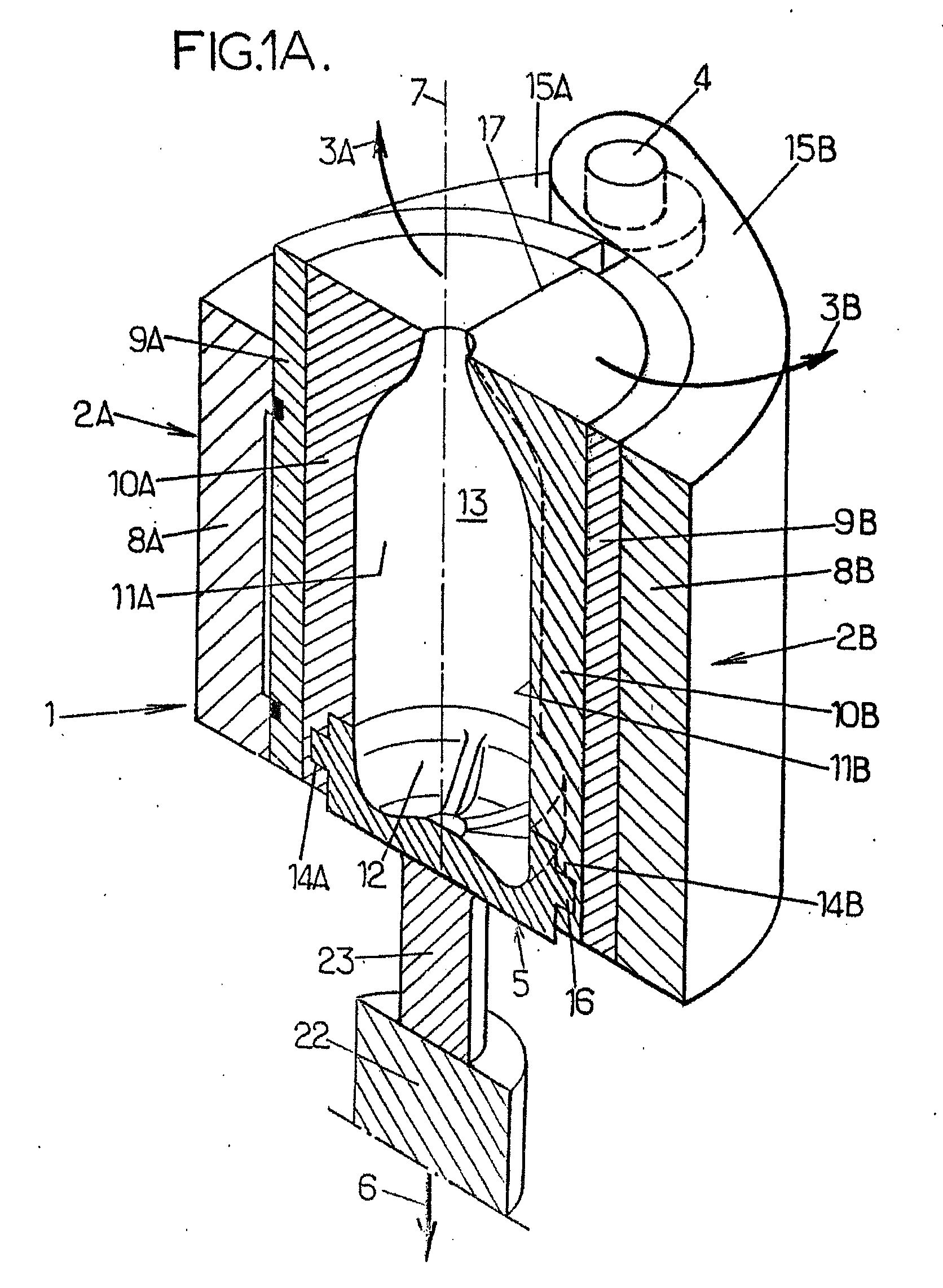 Molding Device with Hight-Adjustable Base for Molding Thermoplastic Containers of Various Heights