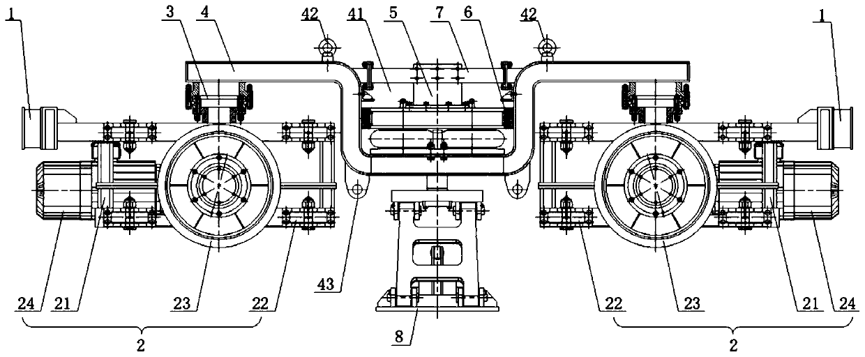 Sky train bogie