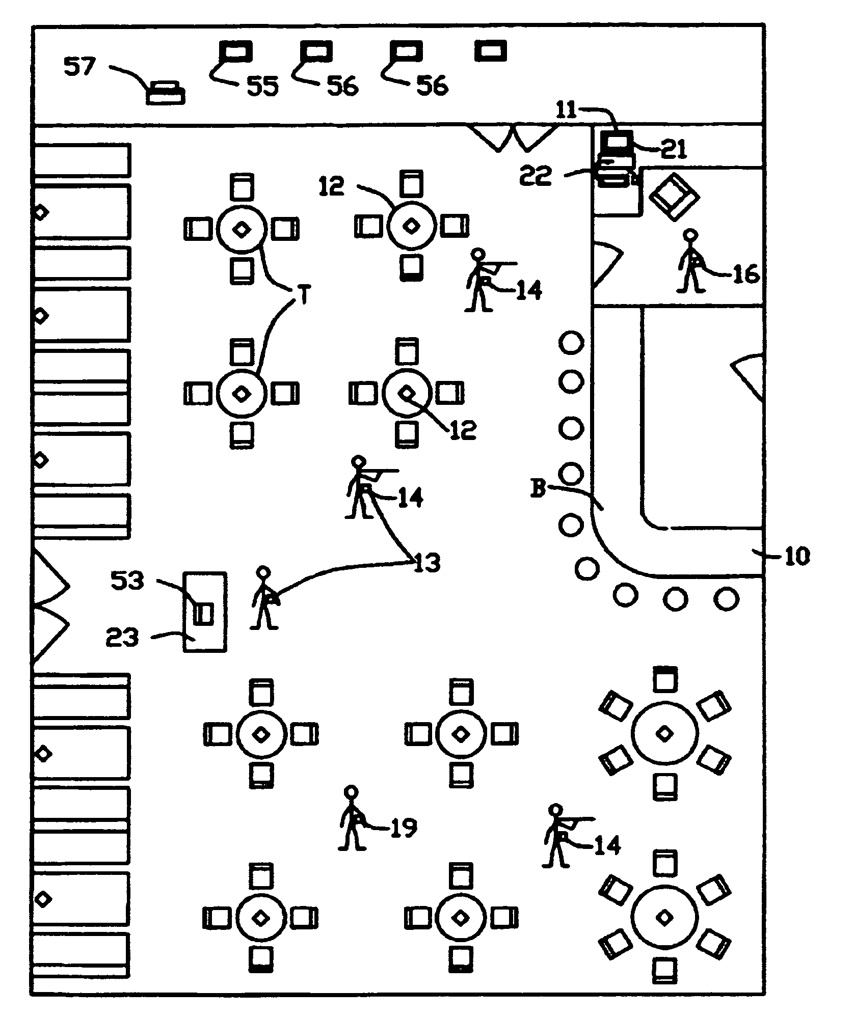 Computer integrated communication system for restaurants