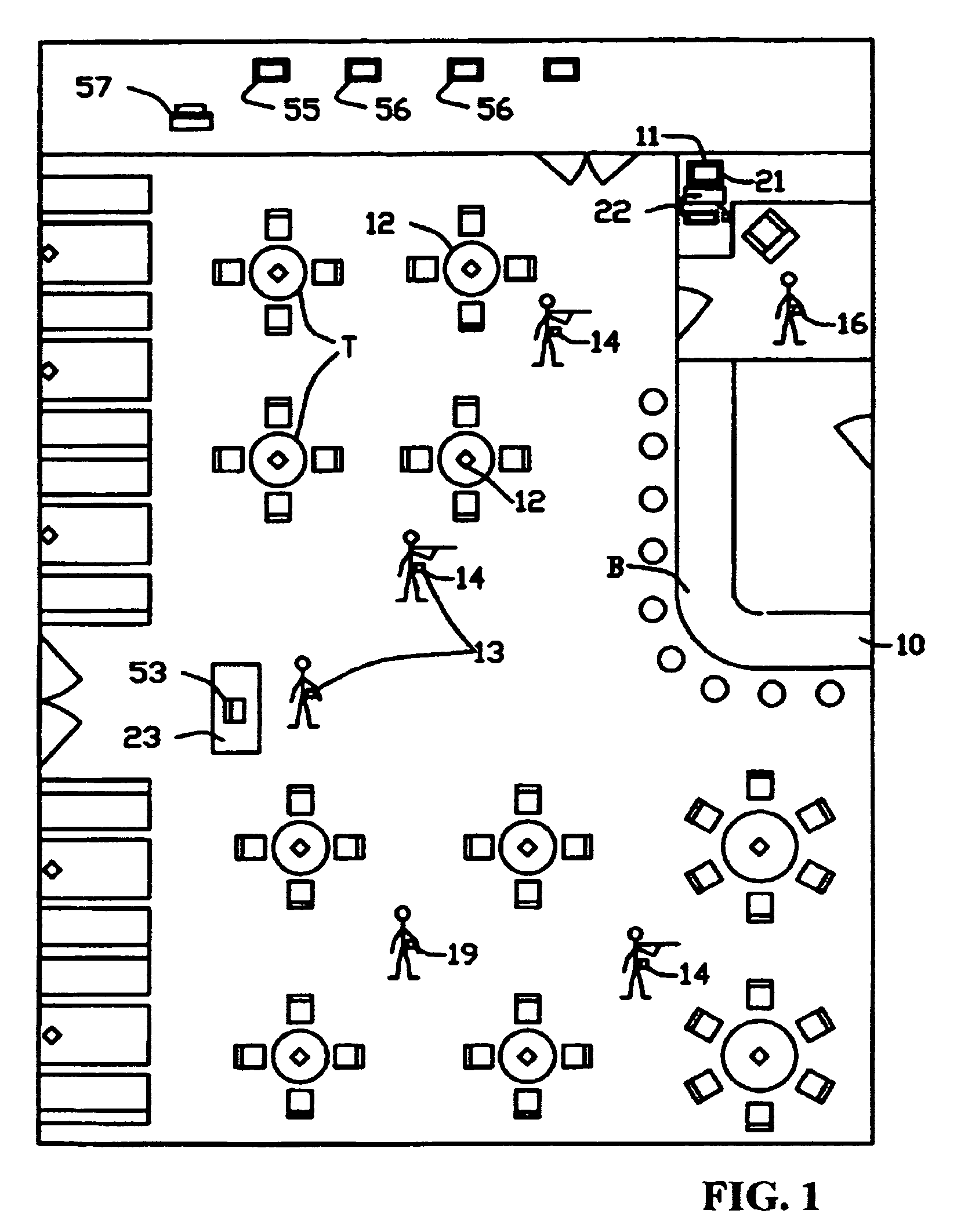 Computer integrated communication system for restaurants