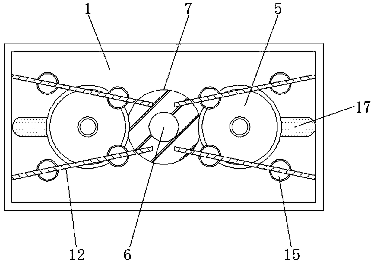 Grinding device capable of conveniently collecting chips for glass substrate