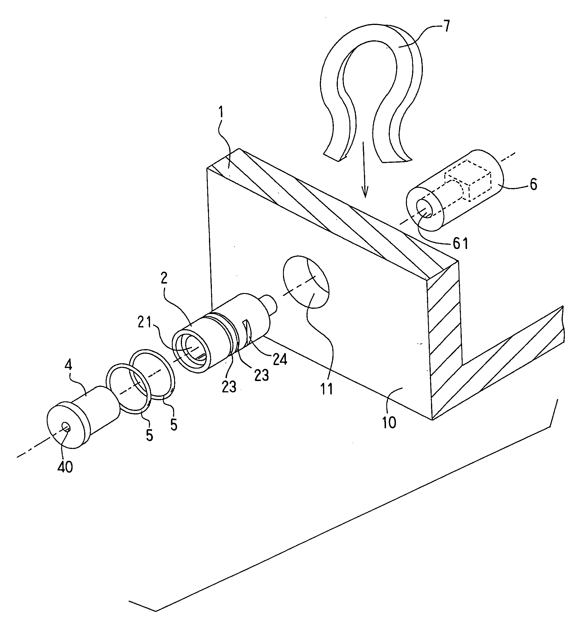 Structure for connecting optical fiber