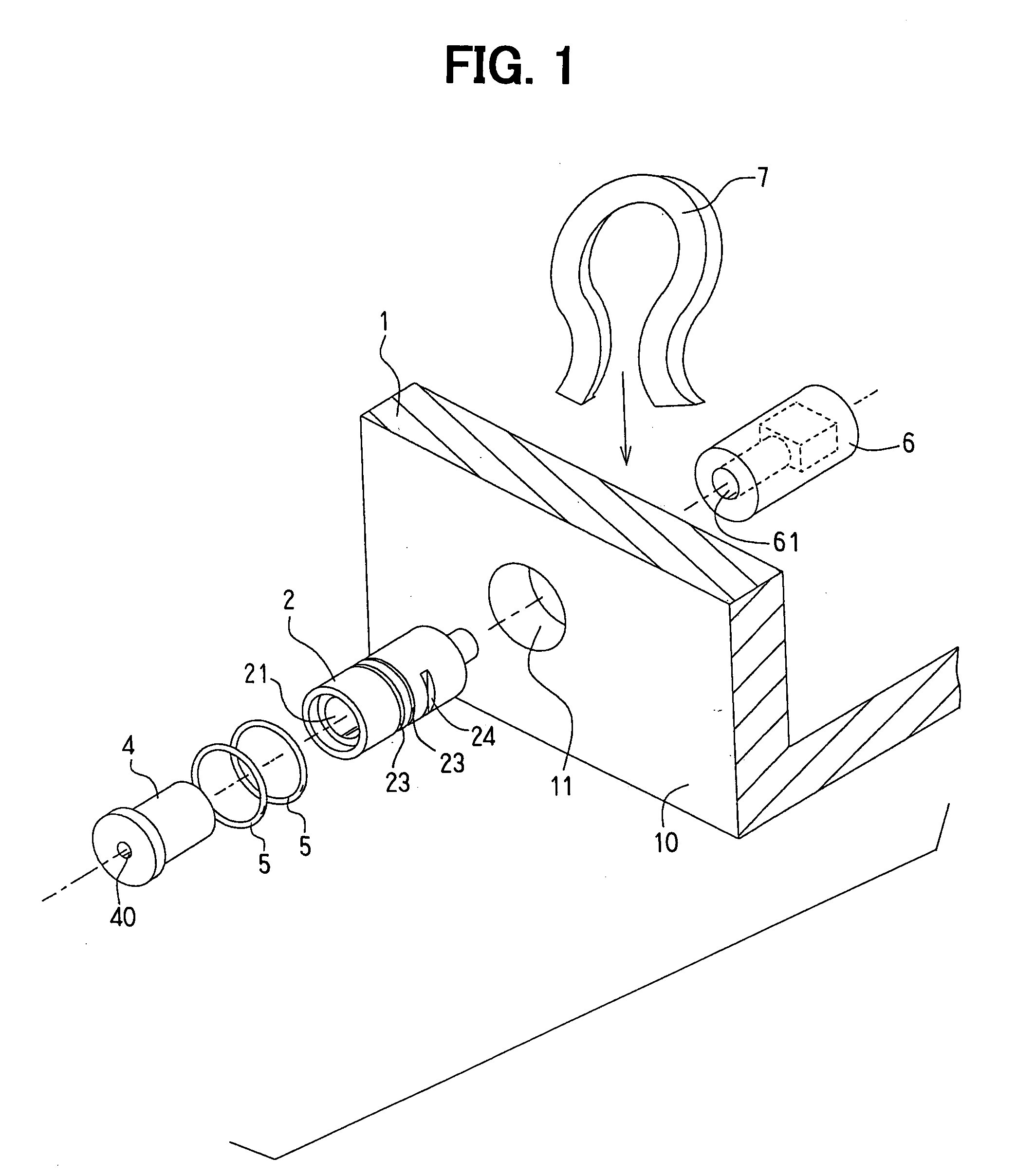 Structure for connecting optical fiber