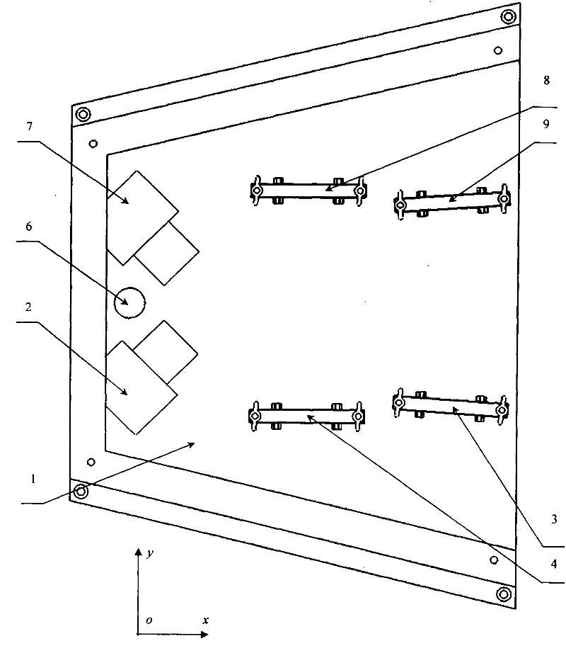 Three-dimensional visual inspection system with small size and large base line distance for automobile wheel positioning parameter