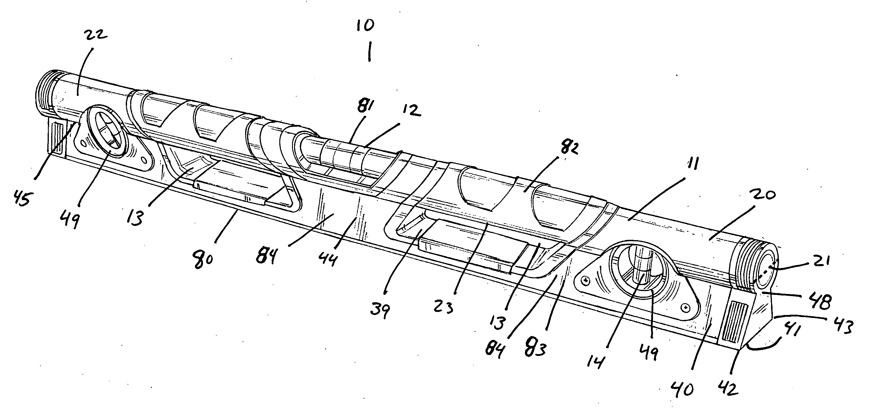 Level with cylindrical handle