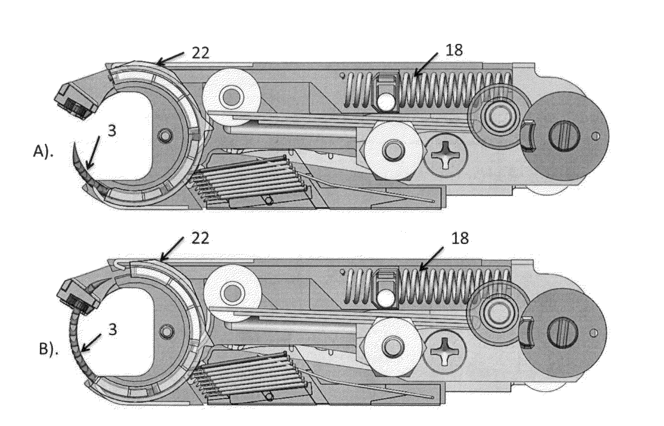 Anastomosis clipping tool with half-loop clip