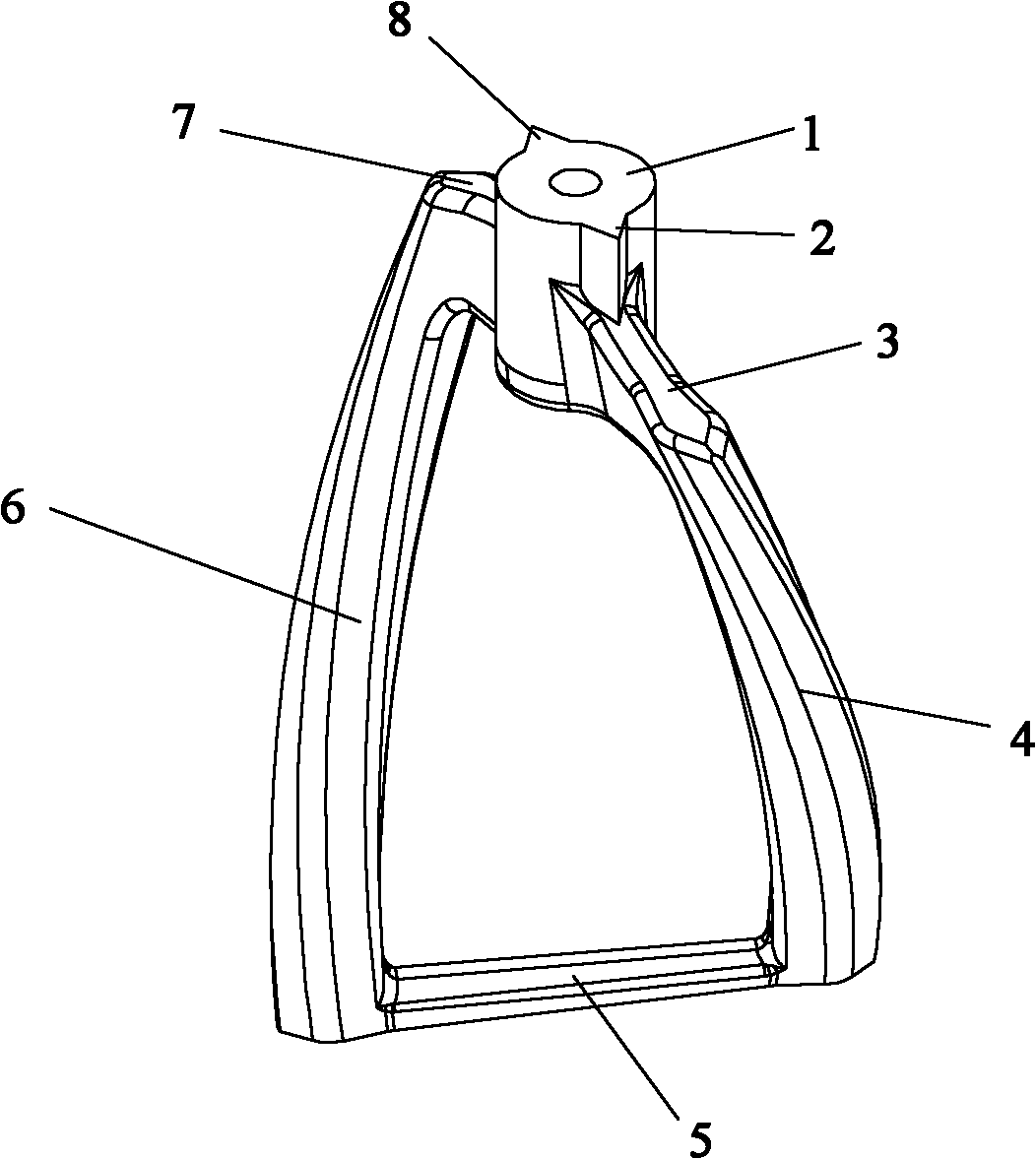 Fluid stirring paddle