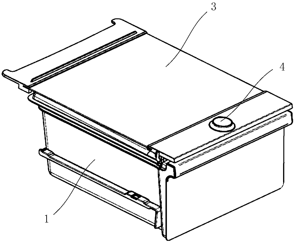 Refrigerator with humidity adjusting drawer