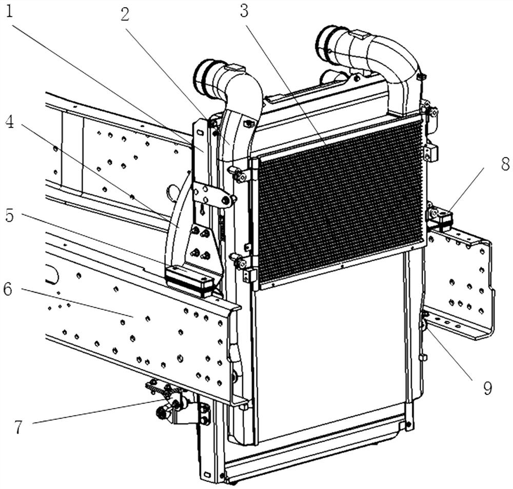 A performance test and evaluation method for the suspension system of the cooling module of a truck