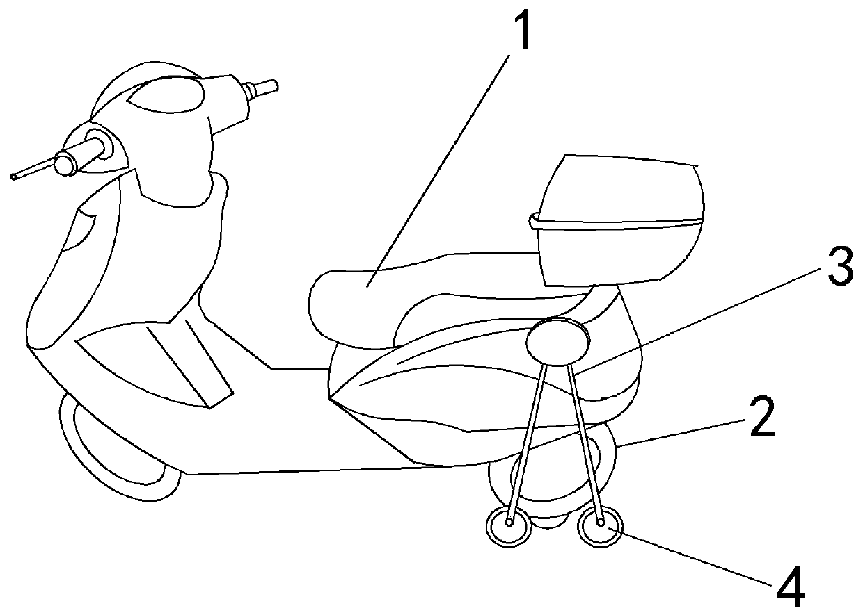 Electric vehicle with spare wheel