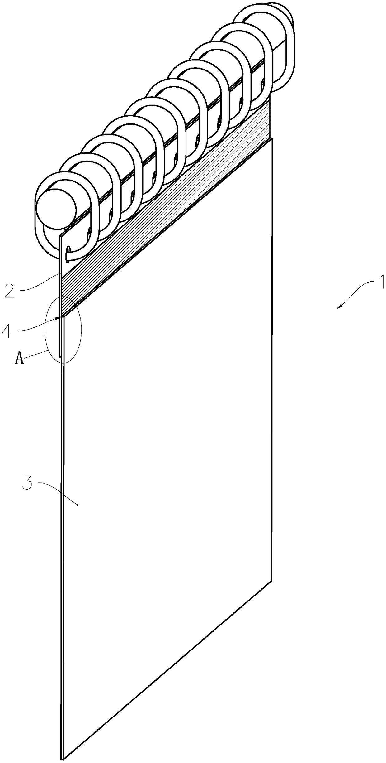 Longitudinal-size-adjustable curtain and production method thereof