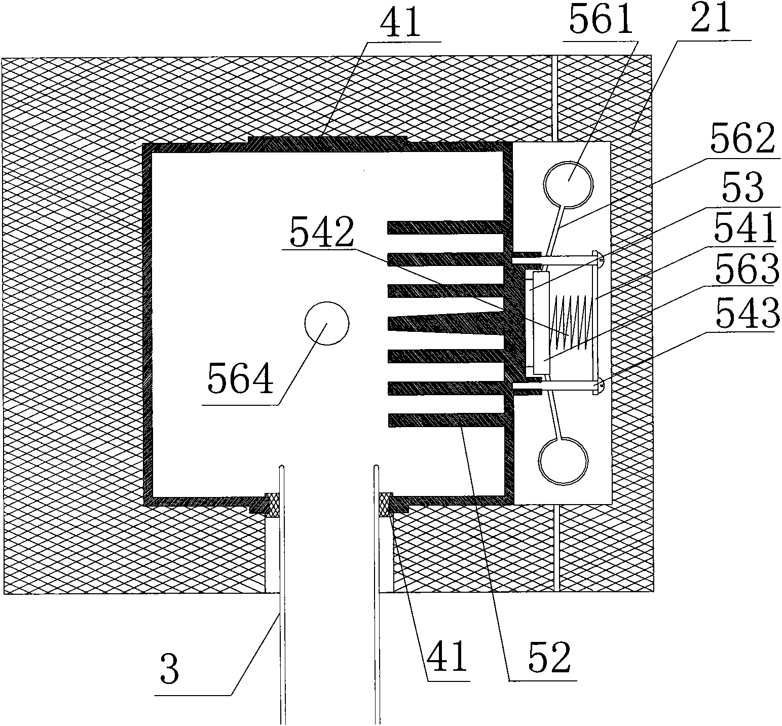 Vertical row type solar temperature difference generating heat collector with metal runners