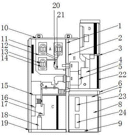 Armored mid-set metal-sealed switch cabinet with constant temperature control